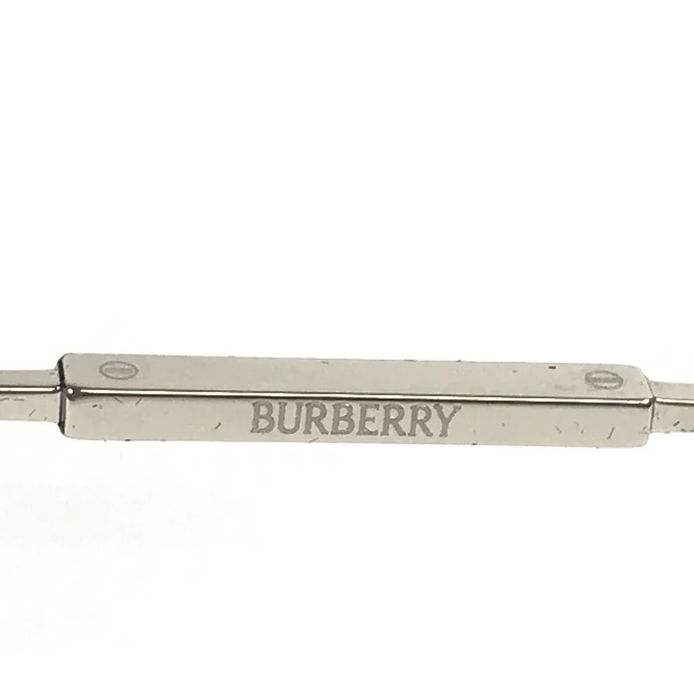Burberry Sunglasses B3159 1005/87 Polished Silver Aviators with Gray Lenses
